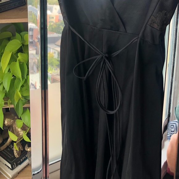 Vintage Black Lace Slip Small/Medium - Picture 4 of 6